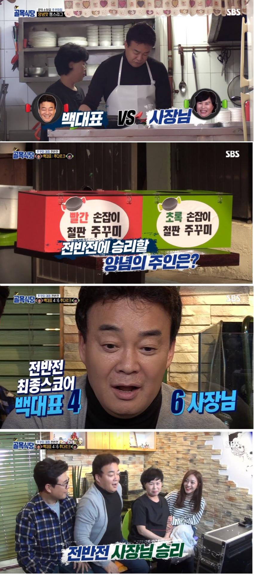 백종원 vs 골목식당 사장님 쭈꾸미 대결