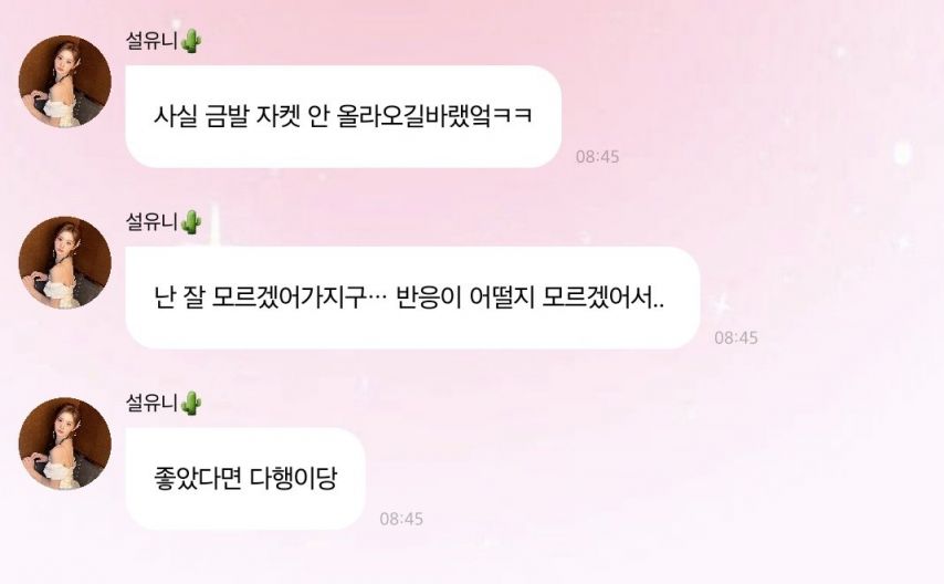 엔믹스 설윤이 안 올라오길 바랬다는 본인 사진.jpg