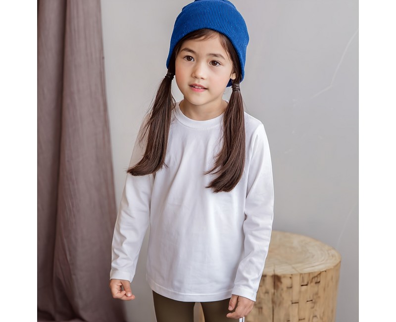 유라비 아동용 케이시 라운드넥 티셔츠