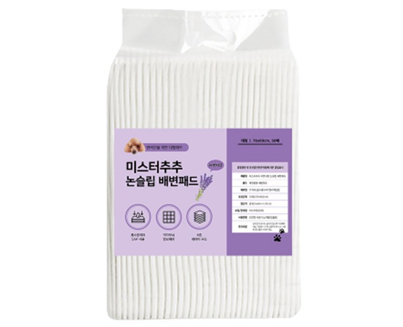 미스터추추 강아지 논슬립 배변패드 라벤더향 15g, 100개입, 1개