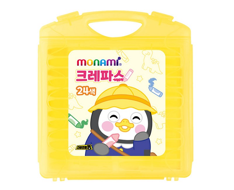 모나미 펭수 크레파스 세트, 24색, 1세트