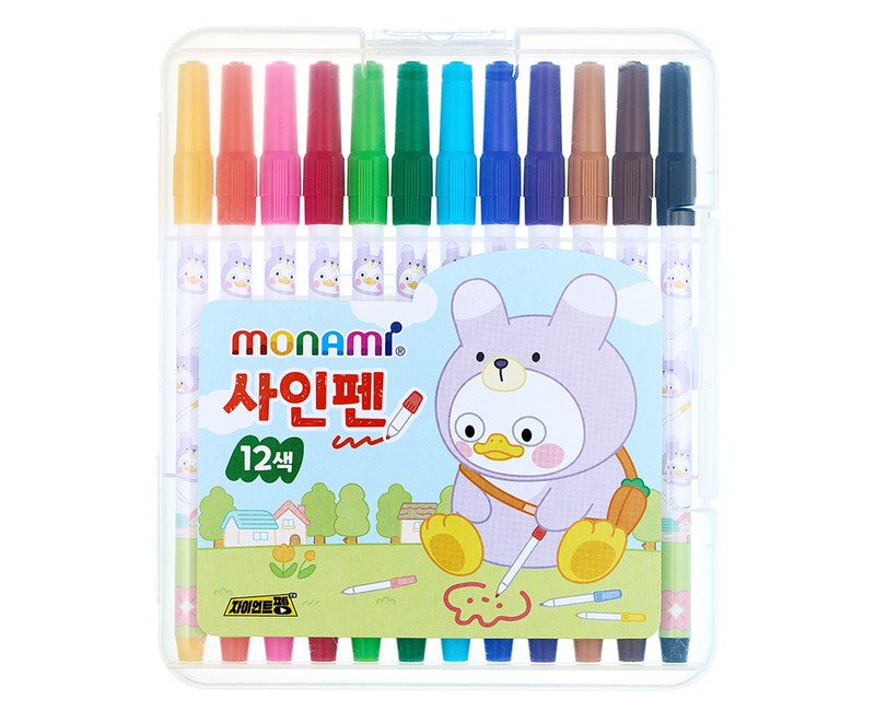 모나미 펭수 사인펜 12색 세트