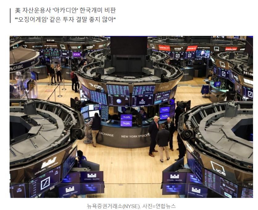 미국 금융전문가 : "한국인들은 오징어게임 하듯, 폭락할 주식만 골라 사" 비판