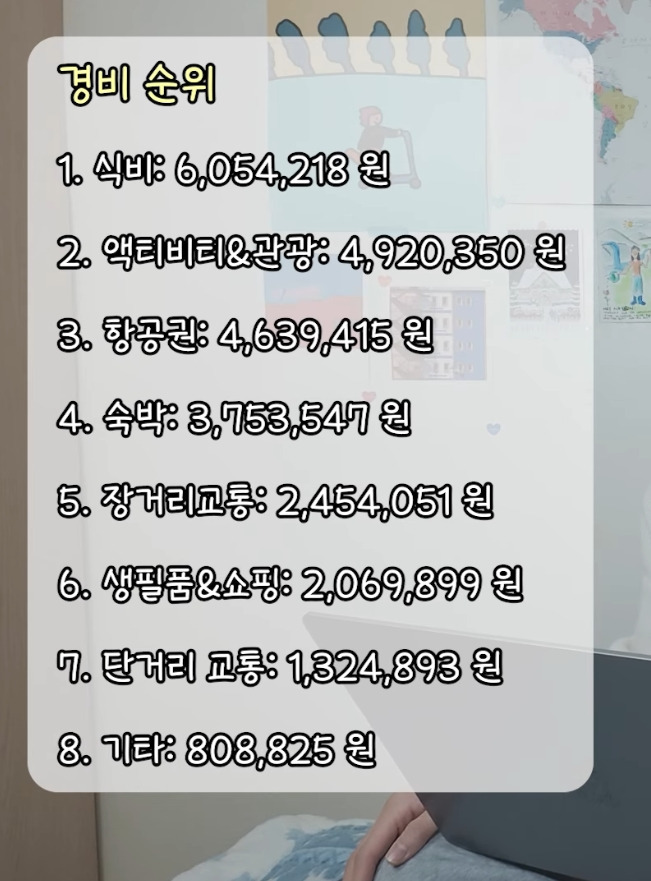 22개국 여행한 유튜버의 총 경비