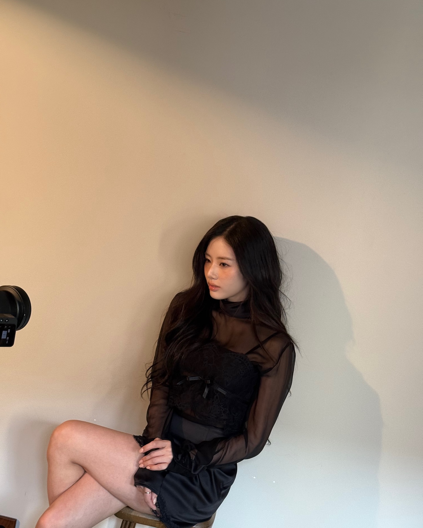 곧 컴백한다는 프로미스나인 박지원 블랙시스루 분위기 미모 수준