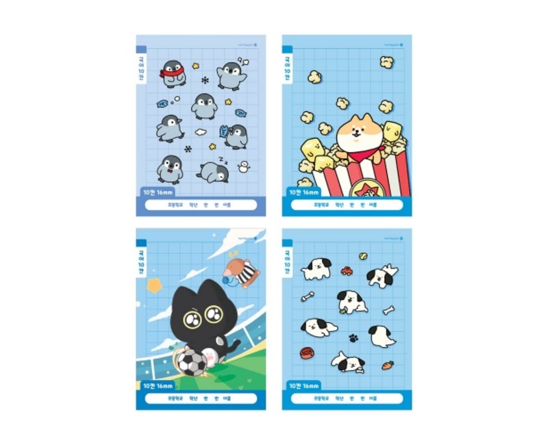 모닝글로리 초등 1-2 국어 10칸 노트 4종 + 랜덤발송 2p 세트, A, 1세트