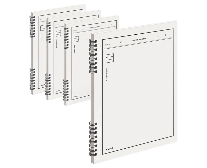 뮤니드 8mm 라인노트, WHITE, 4개
