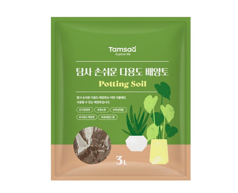 탐사 손쉬운 다용도 배양토, 1개, 3L