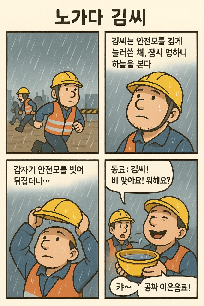 AI가 생성한 노가다 김씨 만화