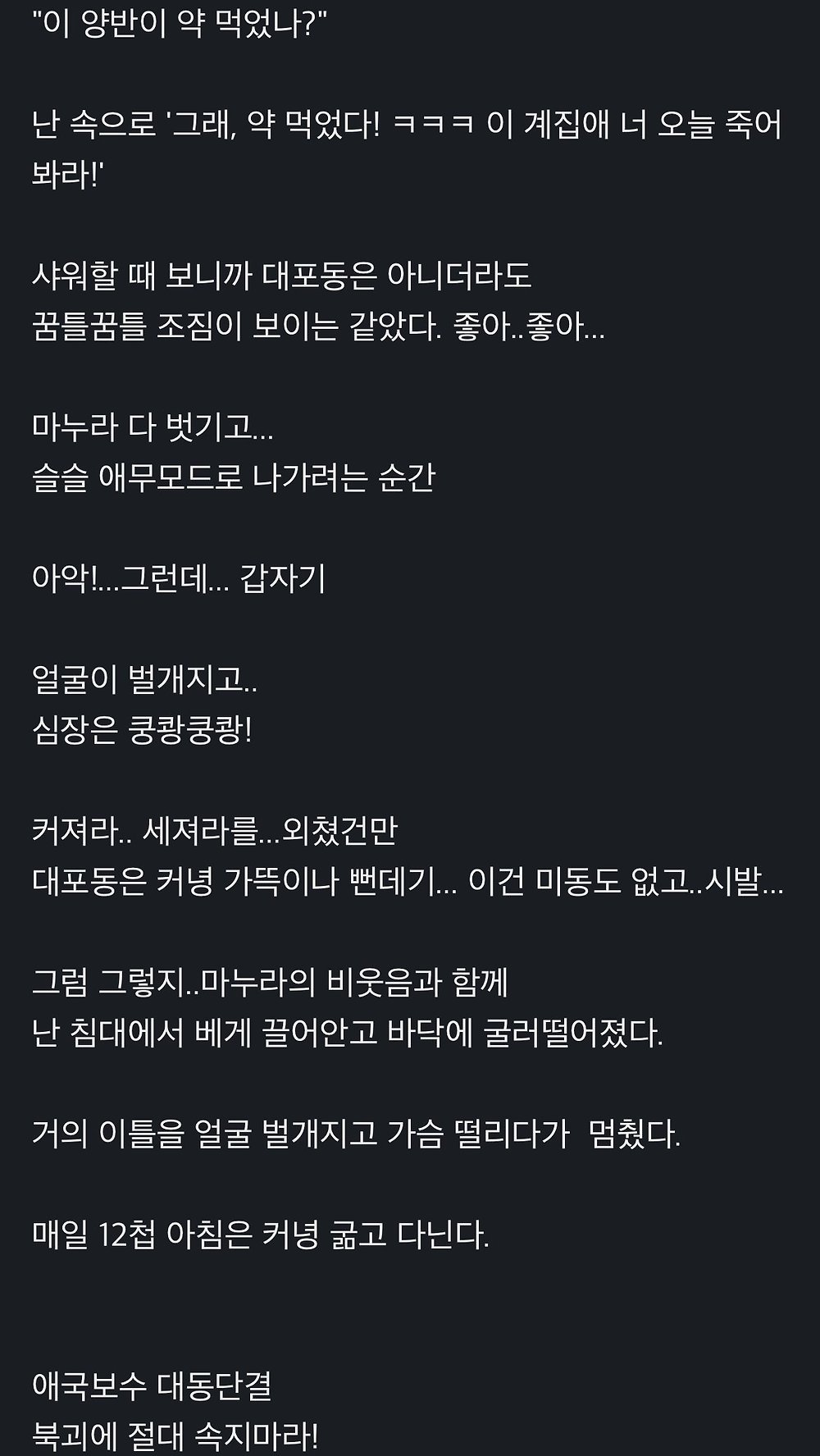 마누라 죽이려다가 본인이 죽을 뻔한 주갤럼
