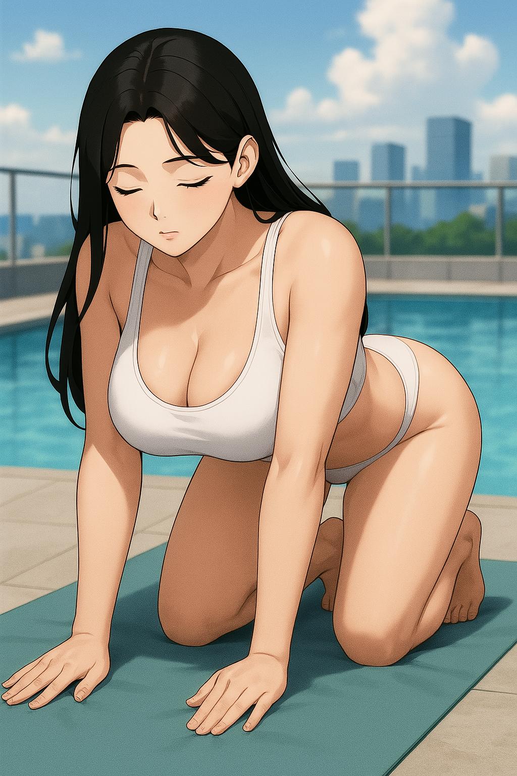 ㅇㅎ?)요가하는 눈나 그려줘 gpt야