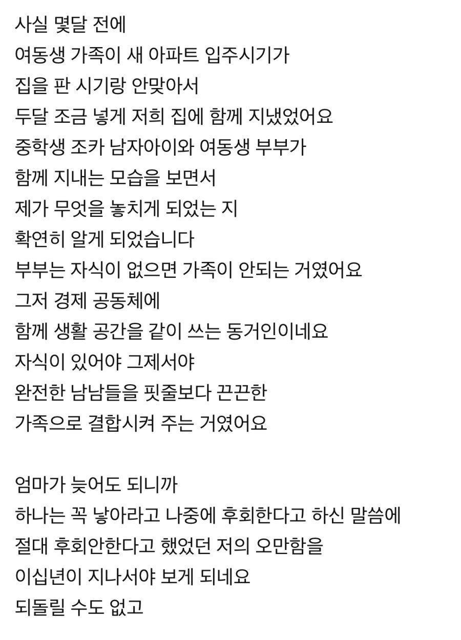 20년 딩크족의 현실