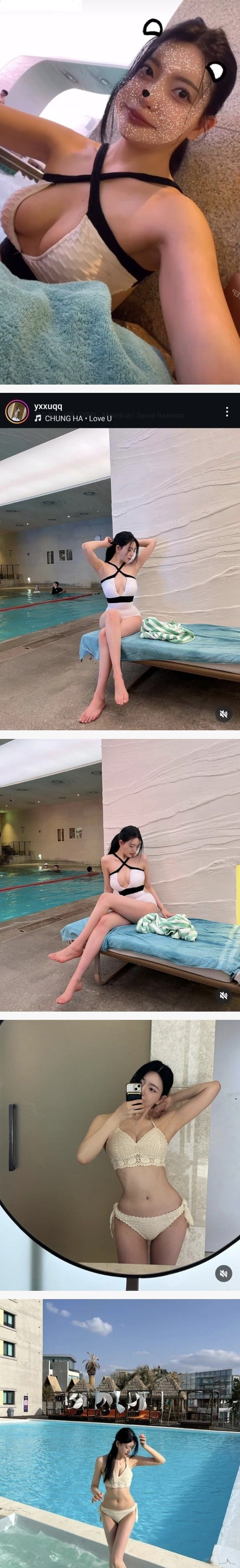 전 롯데 치어리더 한예은 수영복