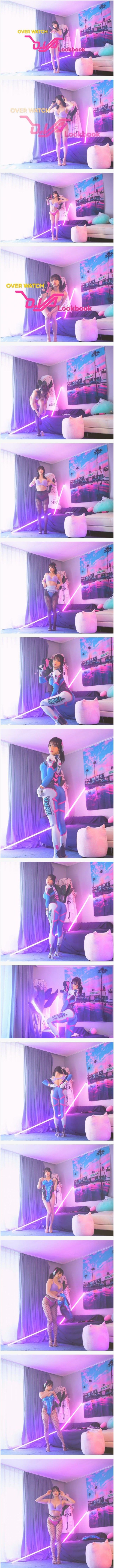 오버워치 송하나 코스프레 룩북 하는 명아츄.jpg