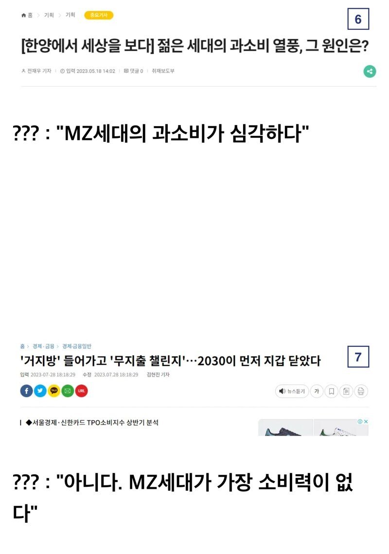 Mz세대는 돈을 너무 펑펑써서 문제다VS