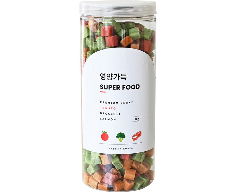 제로랩스 강아지 영양가득 져키, 토마토+브로콜리+연어, 1kg, 1개