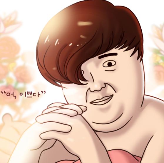 밀착 노란 나시 블랙 브라 봉긋 가슴 허수미 치어리더