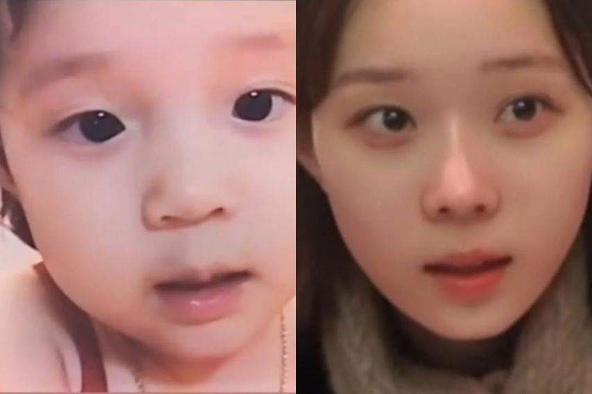 애기때 모습 그대로 몸만 큰 윈터(에스파)