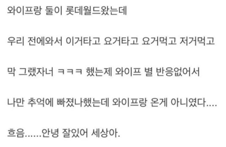와이프와 롯데월드 방문 후기
