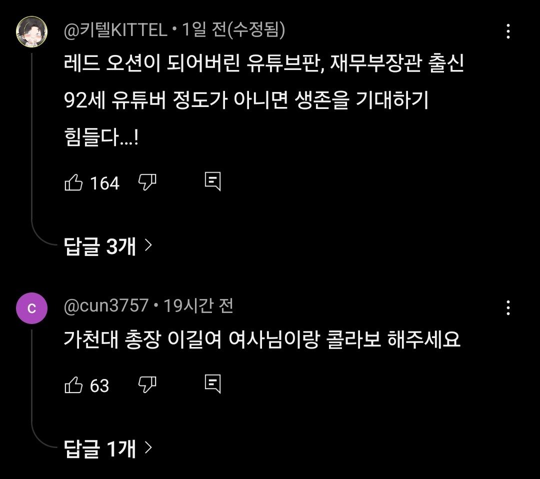 전직 재무부장관 92세 신입 유튜버 근황