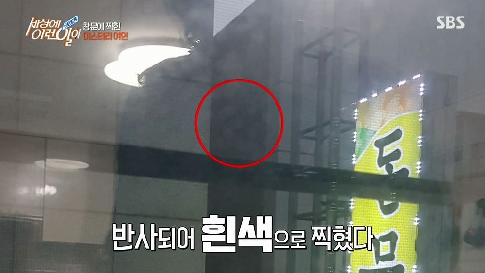 집 창문에 찍힌 여인의 정체