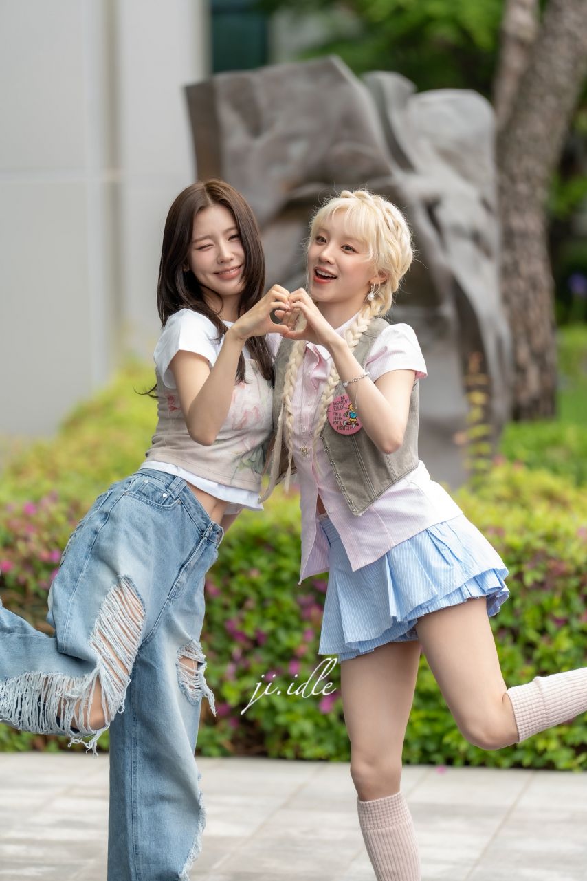 오늘자 아이들 미연 우기