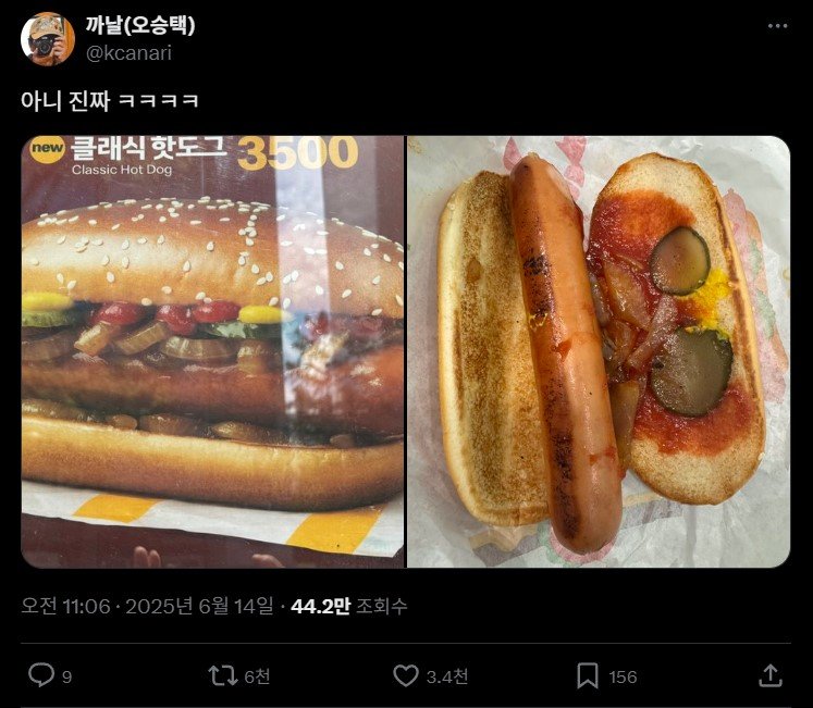 최근 출시한 맥도날드 핫도그 꼬라지가 화제