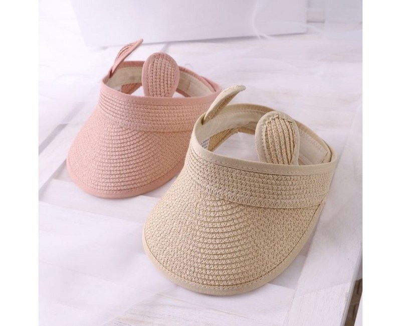 비솔 아동용 무지 돌돌이 밀짚 썬캡 2종 세트