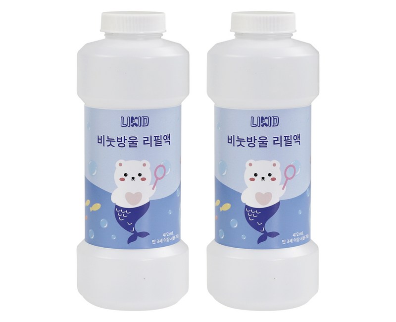 라이키드 비눗방울 리필액 LIK-BS03 472ml, 2개