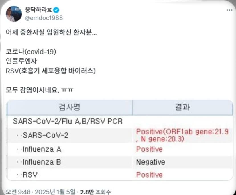 바이러스 3개 감염