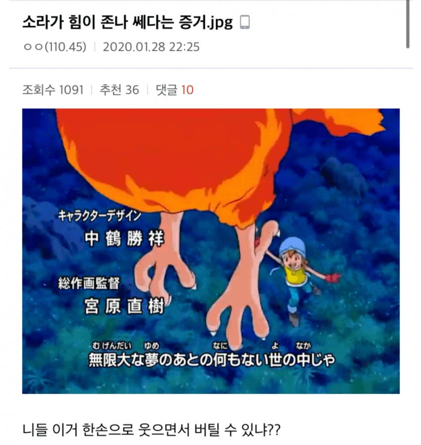 디지몬 소라 모자 관련 논란