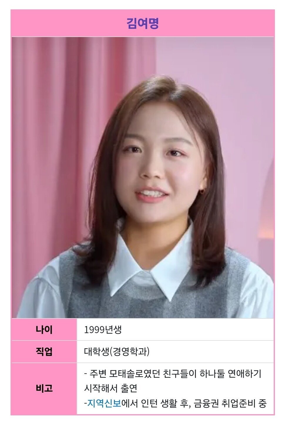모태솔로지만 연애는 하고 싶어 출연자들...