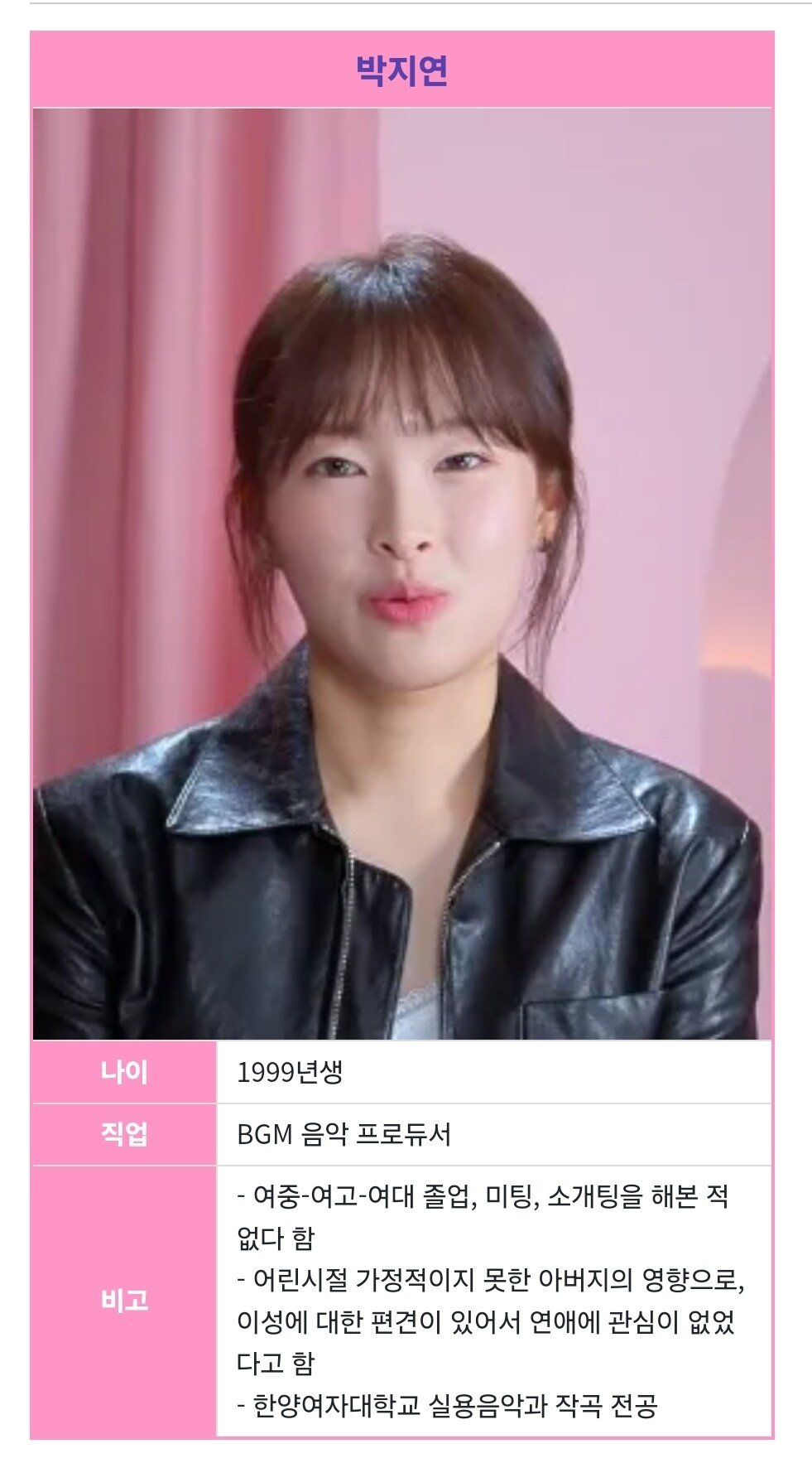 모태솔로지만 연애는 하고 싶어 출연자들...