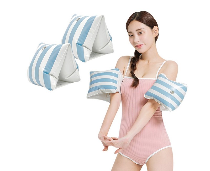 디스퍼 3세대 프리미엄 암튜브 성인 물놀이 팔튜브 암링, 1세트, 블루