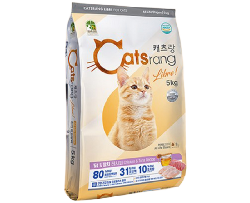 캐츠랑 전연령 리브레 고양이 사료, 닭+참치, 5kg, 1개
