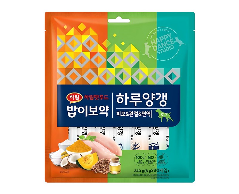 하림펫푸드밥이보약 강아지 하루양갱, 혼합맛(피모/관절/면역), 240g, 1개