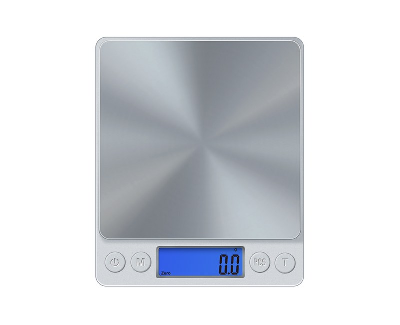 홈플래닛 미니 디지털 정밀 주방저울, 실버, DS03SMST, 1kg