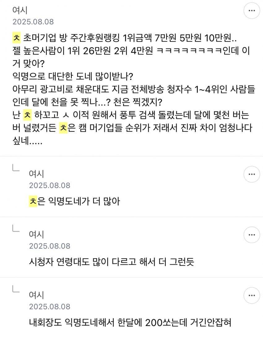 최근 여시에서 개꿀통이라는 직업ㄷㄷ