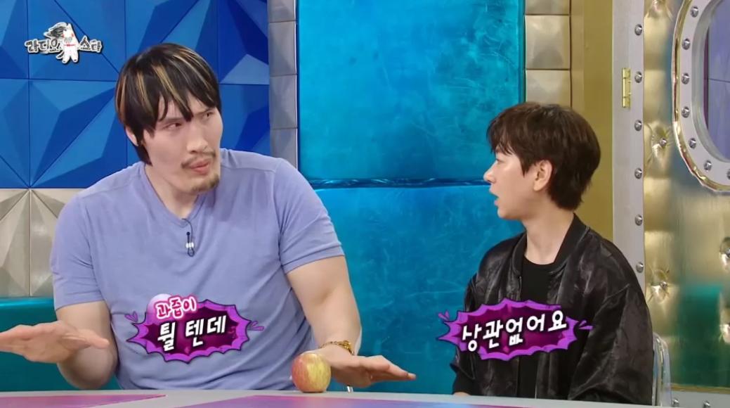 최홍만의 사과 쪼개기 ㅋㅋㅋㅋ