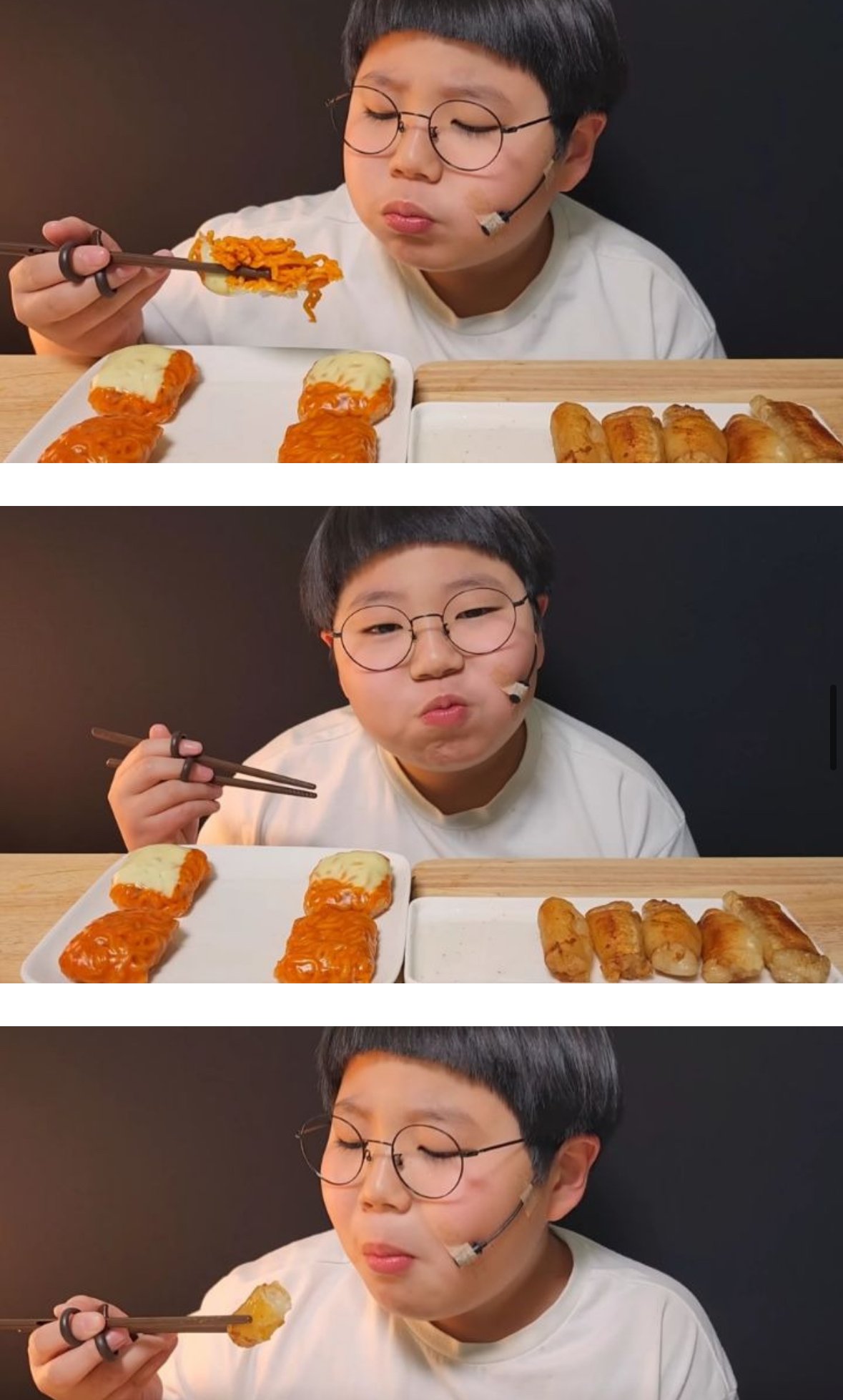 대창+불닭쌈 먹방하는 초딩 유튜버