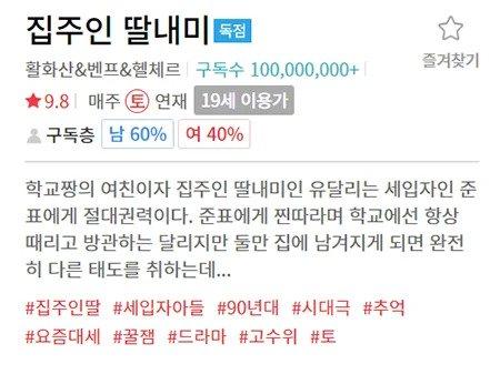 조회수 최초 1억 찍었던 성인 웹툰 ㄷㄷㄷㄷ