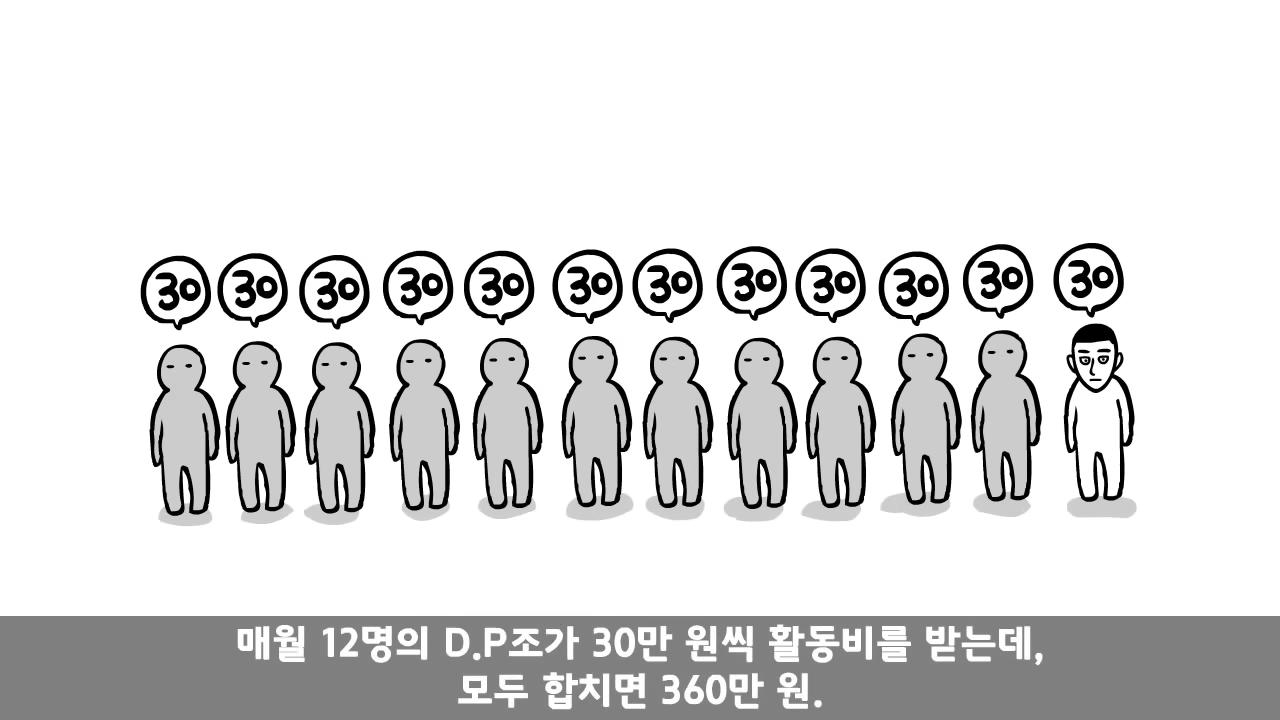 2000년대 초반 D.P.조 병사들이 받던 혜택