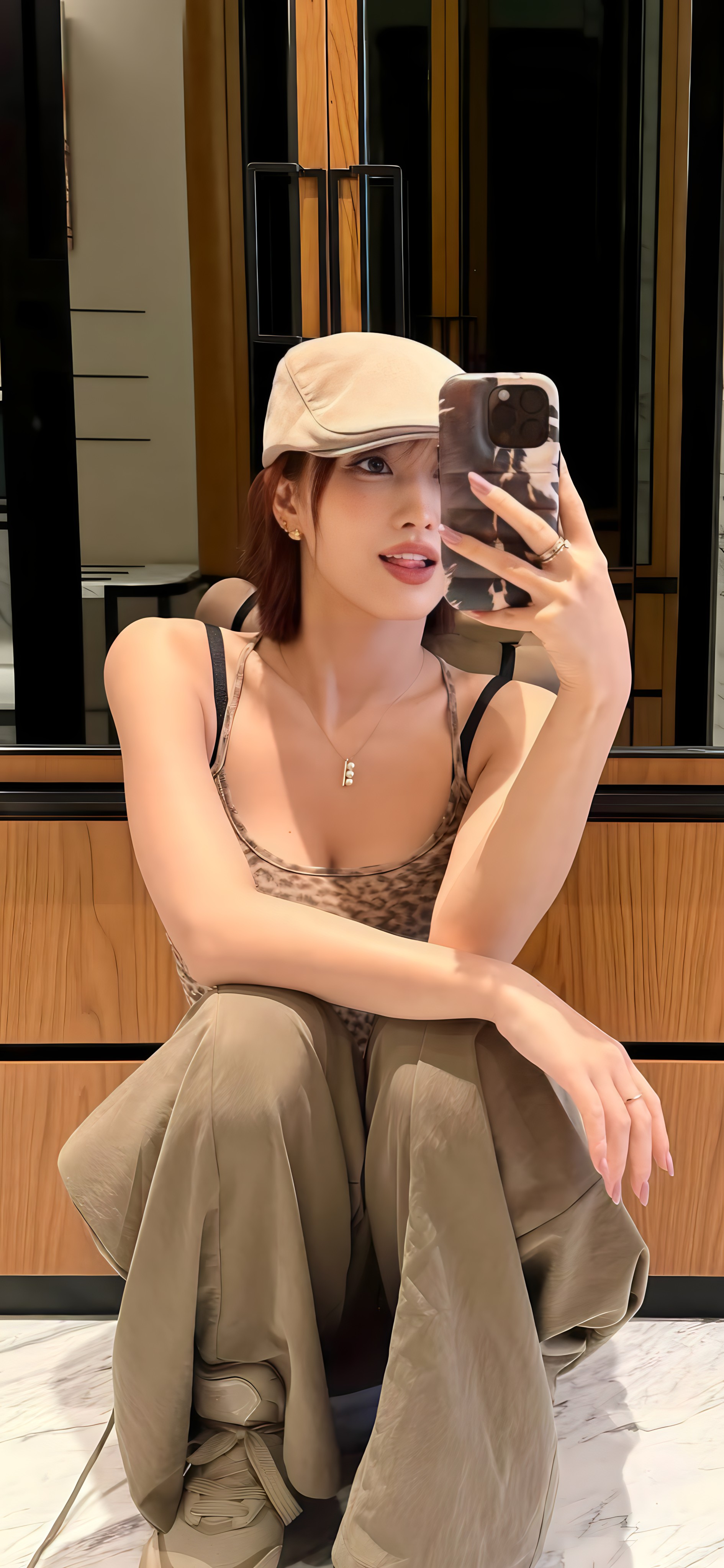 호피 입은 트와이스 모모