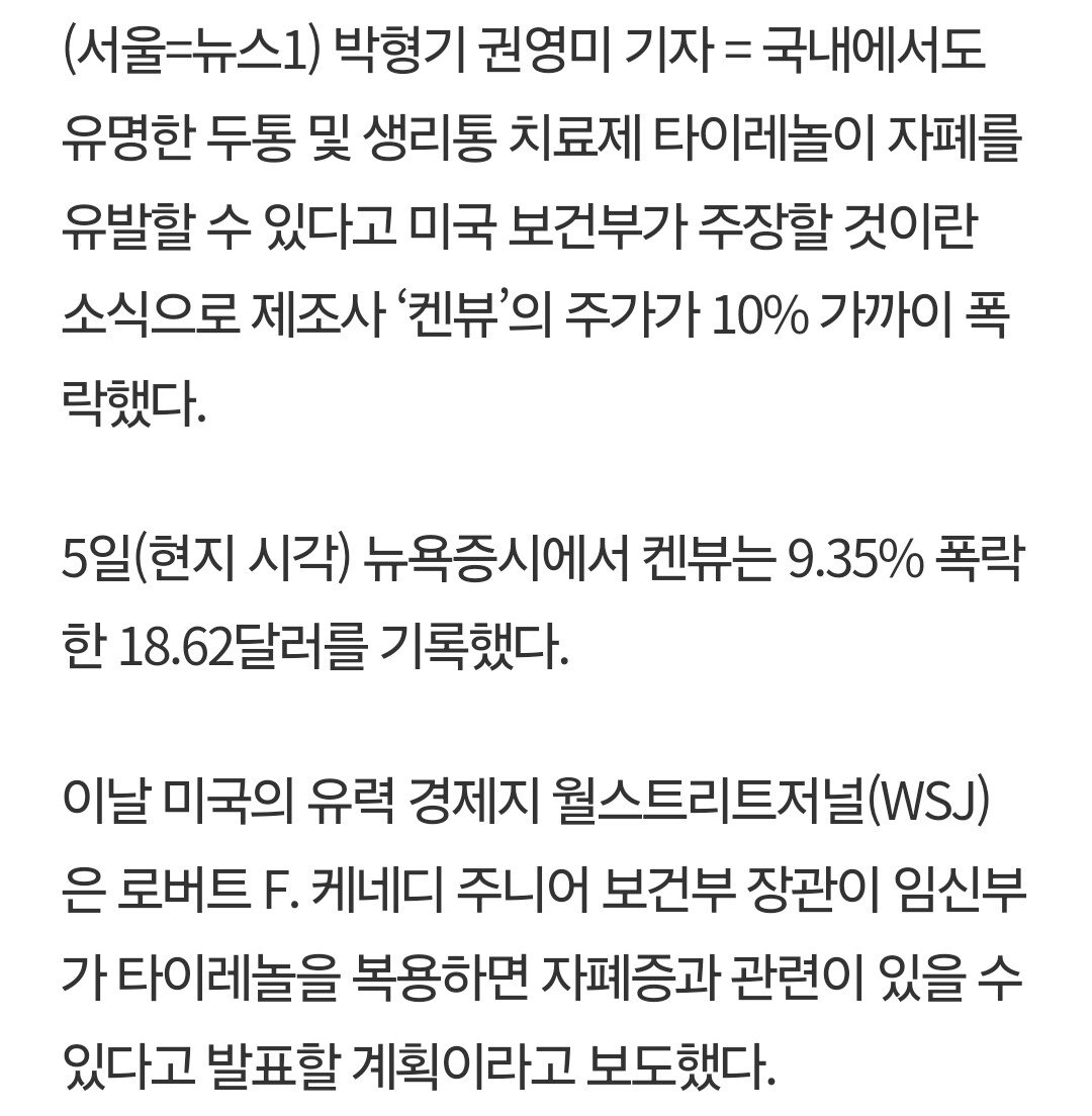 타이레놀 근황