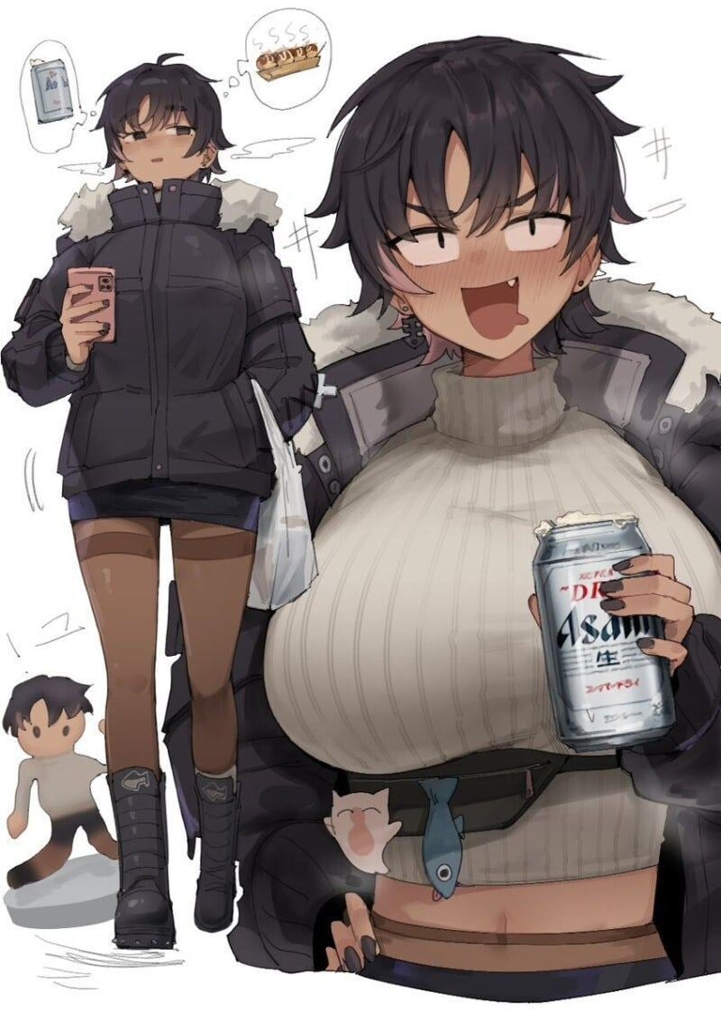 톰보이 여사친이랑 술먹는. manhwa