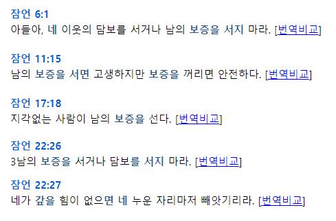 성경에서조차 절대 하지 말라는 행위
