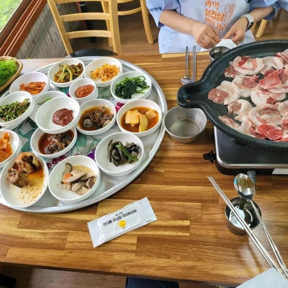 삼겹살 백반 1인분 만이천원 기사식당 ㄷㄷㄷ
