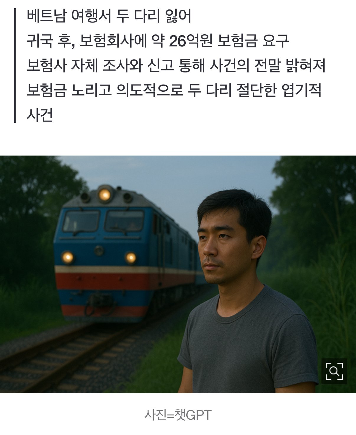 베트남에서 두 다리 잃은 남자, 보험 16개 있었던 이유