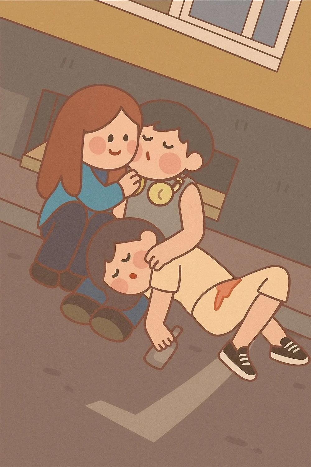 일본 가부키쵸에 있는 오픈 메리지 트리오
