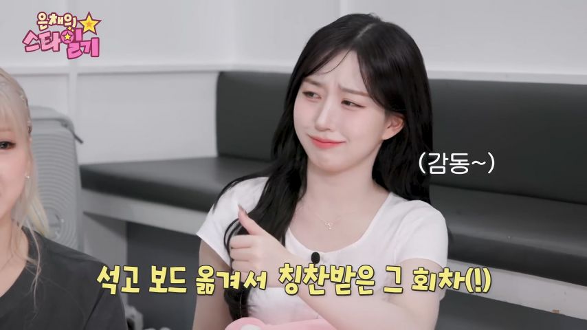 엔믹스 해원, 은채의 스타일기 리액션 표정